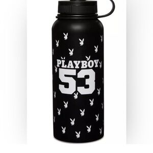 PLAYBOY 32 oz. Stainless steel Black and White Water Bottle